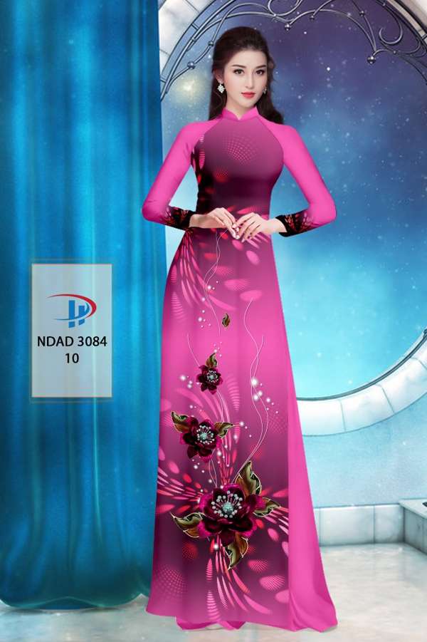 Vải Áo Dài Hoa In 3D AD NDAD3084 24